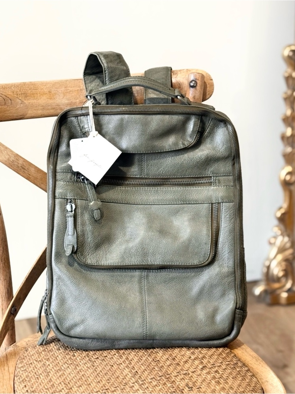 Free People East End Leather Backpack